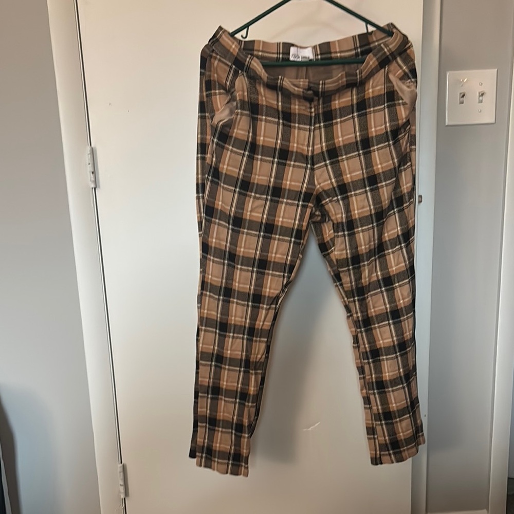 Plaid Trousers in Brown and Black Nordstrom Rack Large